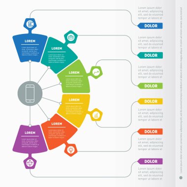 İş zaman çizelgesi infographics
