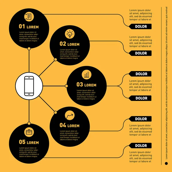 Infografías de la línea de tiempo del negocio — Archivo Imágenes Vectoriales