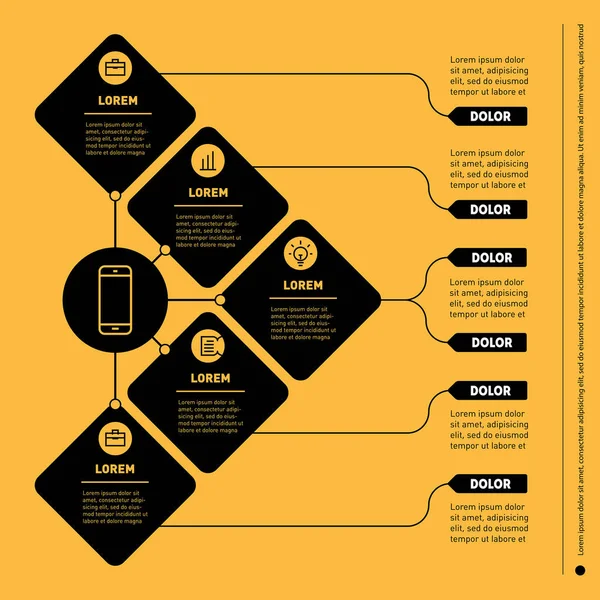 Zakelijke tijdlijn infographics — Stockvector