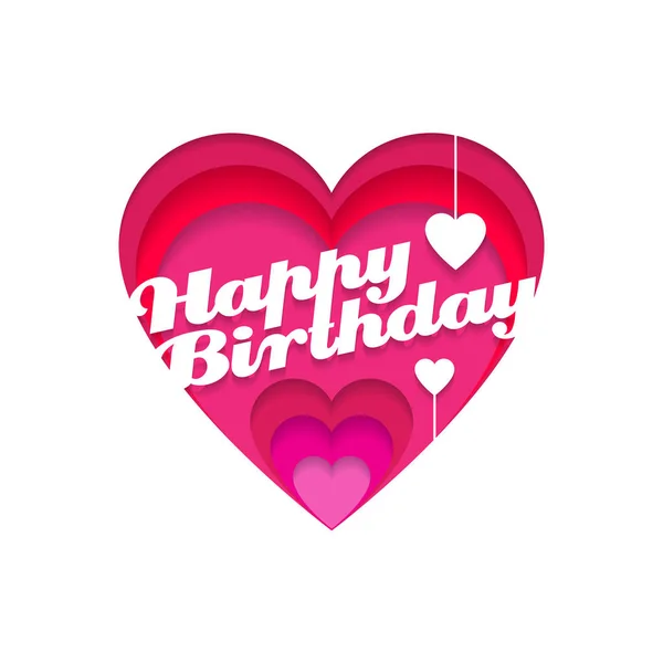 stock vector Happy Birthday inside heart