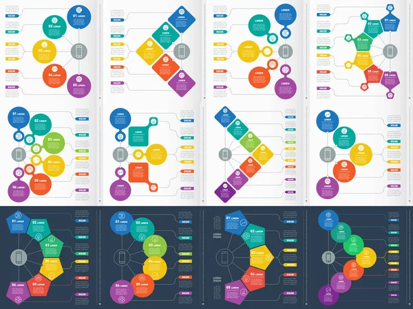 Conjunto de presentaciones de negocios — Vector de stock