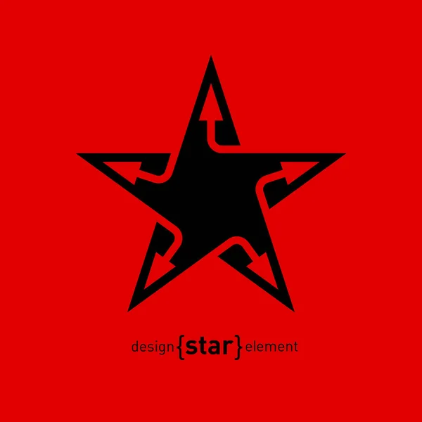 Stern mit Pfeilen Logo — Stockvektor