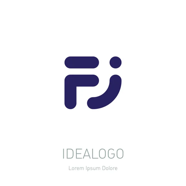 Logo avec initiales F et J — Image vectorielle