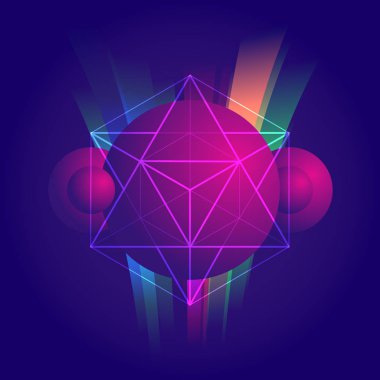 soyut geometrik öğe ve gezegenler