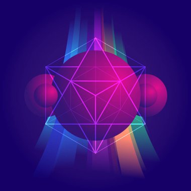 soyut geometrik öğe ve gezegenler