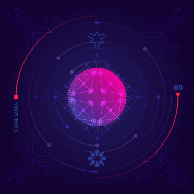 soyut geometrik öğe ve gezegenler