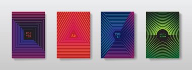 Geometrik yarı tonlu degradeleri kapakları tasarımı için