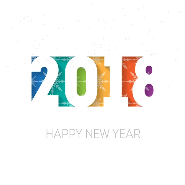 Σχεδιασμός νέο έτος 2018 — Διανυσματικό Αρχείο