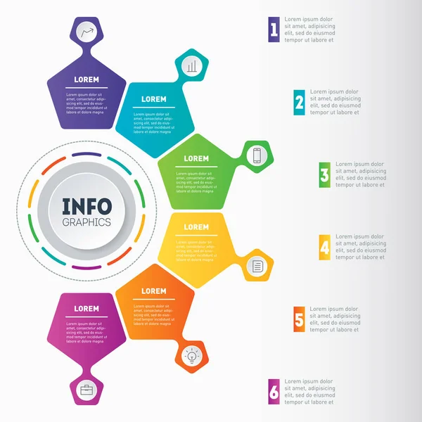 Infográfico de negócios com opções . — Vetor de Stock