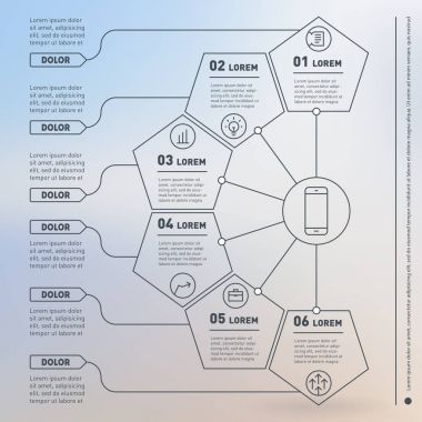 Web şablonu Infographic diyagramın