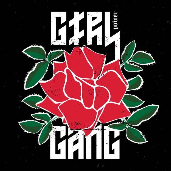 Girl Gang - Lencana mode atau patch - Stok Vektor