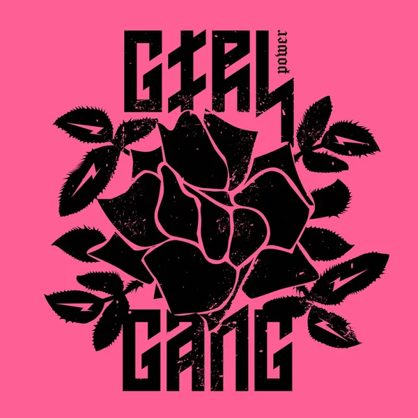 Girl Gang - Lencana mode atau patch - Stok Vektor