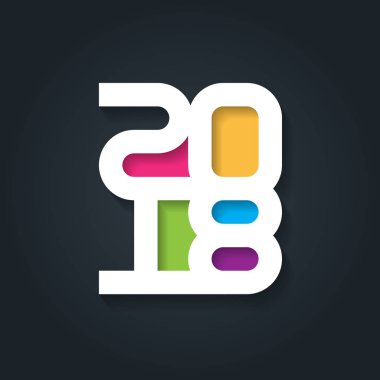 Renkli yeni yıl poster