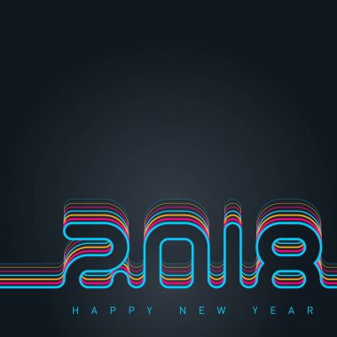 Renkli yeni yıl poster
