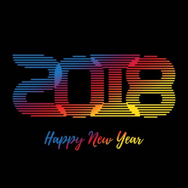 Renkli yeni yıl poster