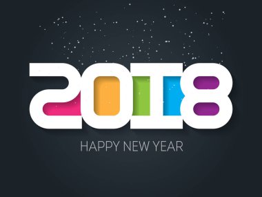 Renkli yeni yıl poster