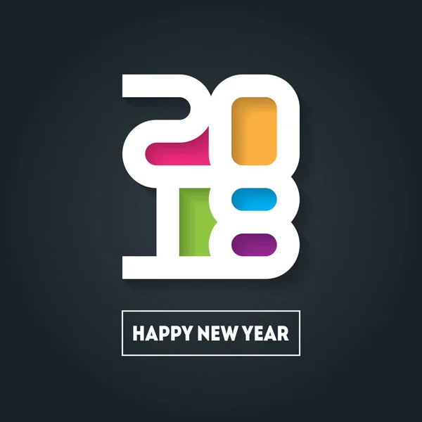 Cartaz de Ano Novo colorido — Vetor de Stock