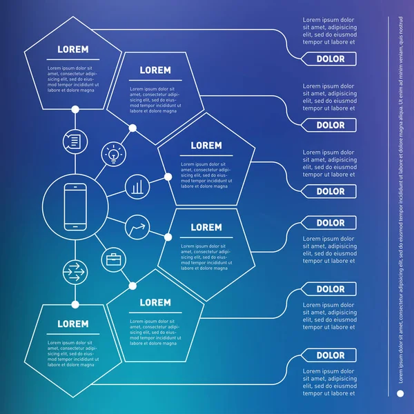 Webbmall av infographic — Stock vektor