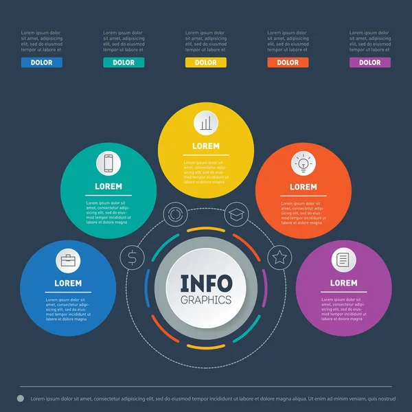 Visualização de dados de negócios — Vetor de Stock