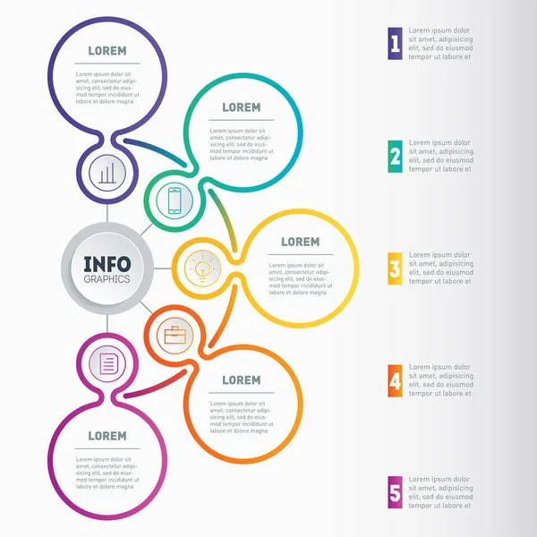 Infographie dynamique du processus technologique — Image vectorielle