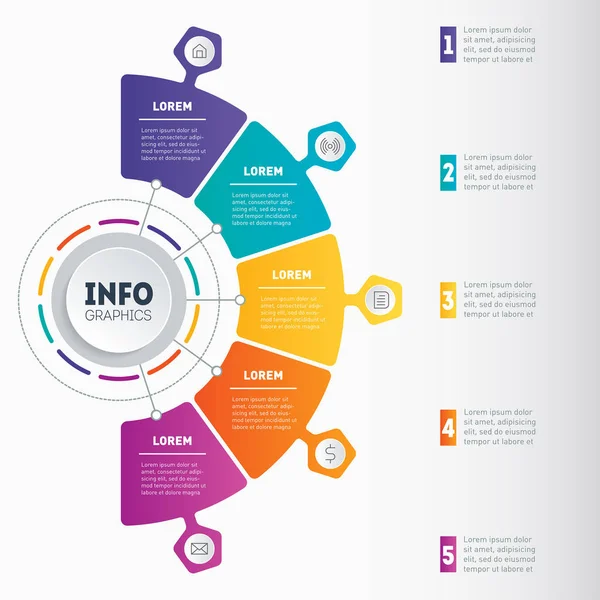 Infographics τεχνολογία διαδικασίας — Διανυσματικό Αρχείο