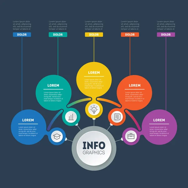 Dynamicznych infografiki technologia procesu — Wektor stockowy