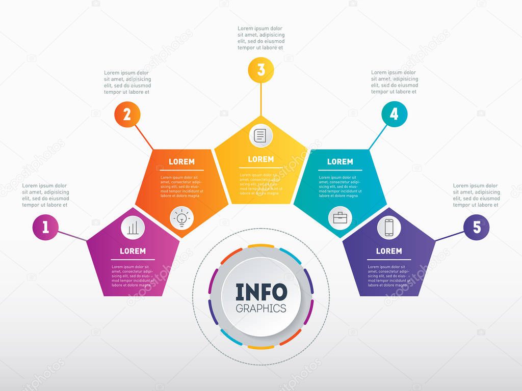 Infographics of technology process