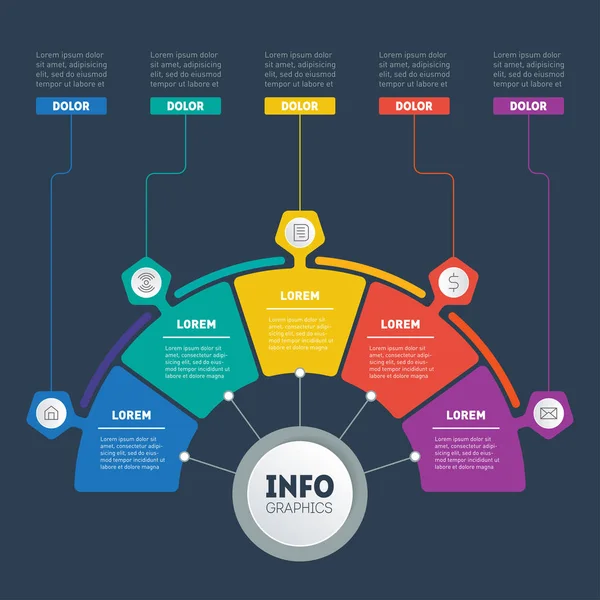 Concept de présentation d'entreprise avec options — Image vectorielle