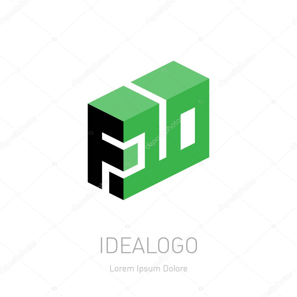 F10 initial logo. F and 10 logotype. Vector design element or icon