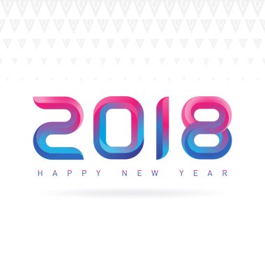 Mutlu yeni yıl 2018. İş günlüğü 2018 için kapak. Vektör tebrik kartı. Vektör broşür, parlak tasarım şablonu