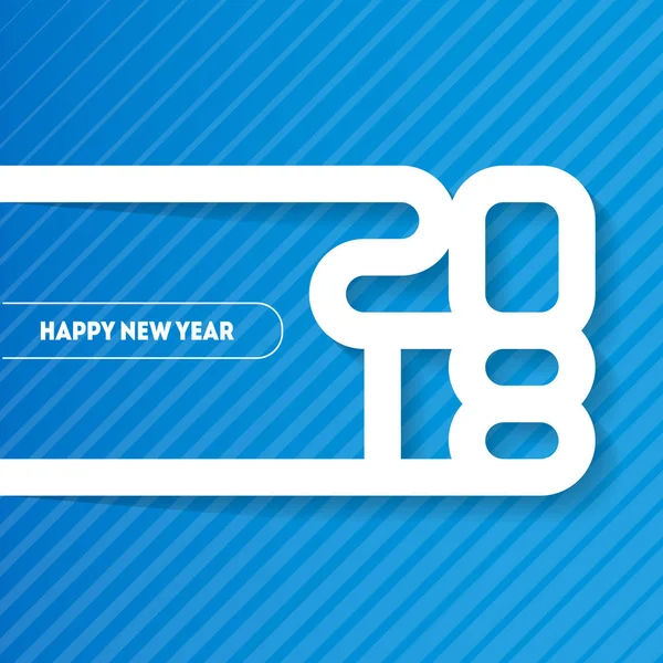 Ευτυχισμένο Νέο Έτος 2018 Εξώφυλλο Του Ημερολόγιο Των Επιχειρήσεων Για — Διανυσματικό Αρχείο