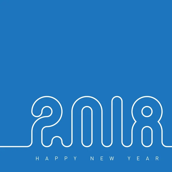 Feliz Año Nuevo 2018 Plantilla Diseño Tarjeta Felicitación Creativa Vector — Archivo Imágenes Vectoriales