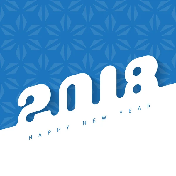 Ευτυχισμένο Νέο Έτος 2018 Επιγραφή Είναι Φτιαγμένο Από Χιόνι Πρότυπο — Διανυσματικό Αρχείο