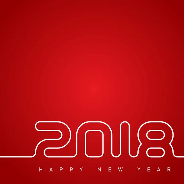 Feliz Ano Novo 2018 Capa Calendário Modelo Design Cartão Criativo — Vetor de Stock