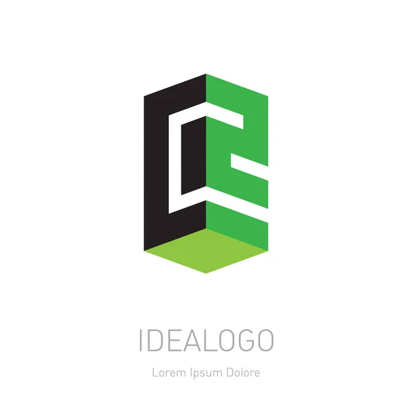 Ilk Logosu Ilk Monogram Logo Vektör Tasarım Öğesi Veya Beyaz — Stok Vektör