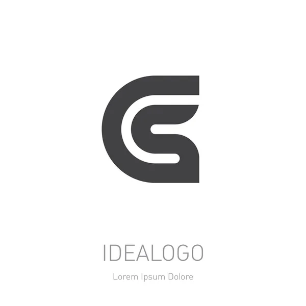 Logotipo Inicial Vector Elemento Design Ícone Logótipo Monograma Inicial — Vetor de Stock