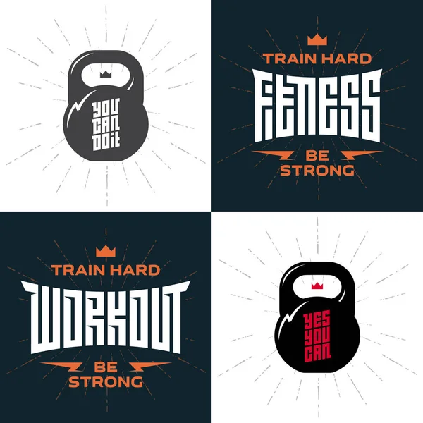 Yes you can inspiring sport workout typography Vector Image