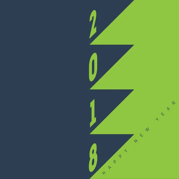 2018 Nowy Rok Plakat Creative Drukuj Numer 2018 Kolorowe Tło — Wektor stockowy