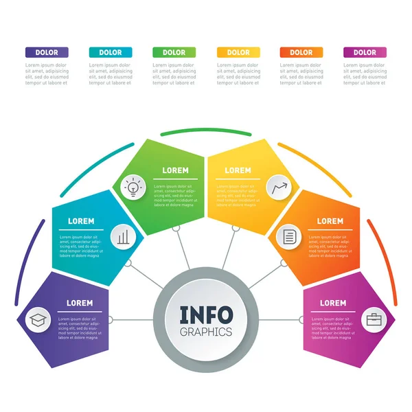 Presentación Negocios Con Coloridas Opciones Sobre Fondo Blanco Plantilla Web — Archivo Imágenes Vectoriales