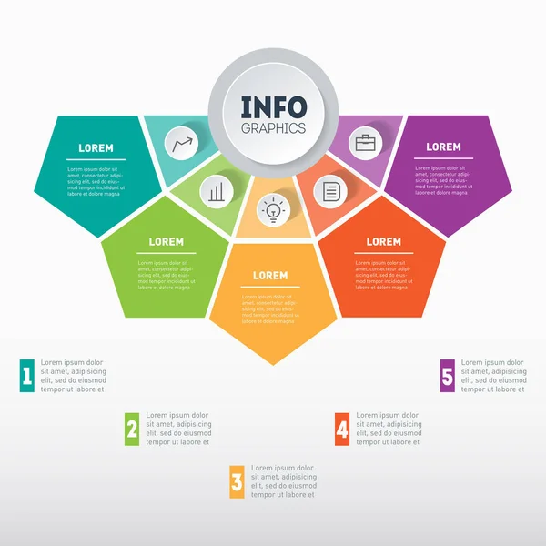 Presentación Negocios Con Coloridas Opciones Sobre Fondo Blanco Plantilla Web — Archivo Imágenes Vectoriales