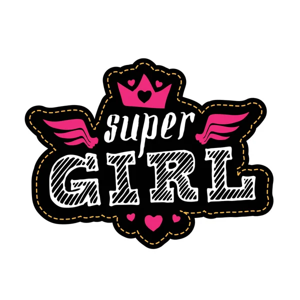 Letras Super Girl — Vector de stock