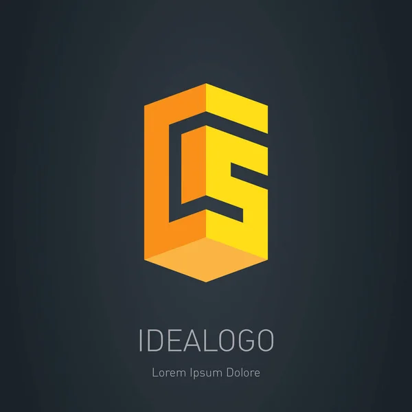 Logotype Simple Sur Fond Sombre — Image vectorielle