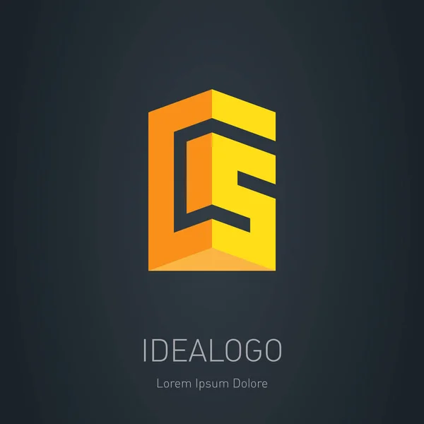 Logotype Simple Sur Fond Sombre — Image vectorielle