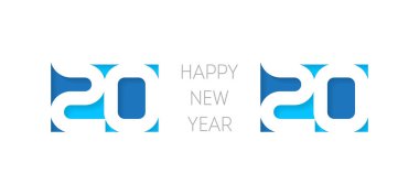 Renkli arkaplanda numaralar olan mutlu yeni yıl kart şablonu