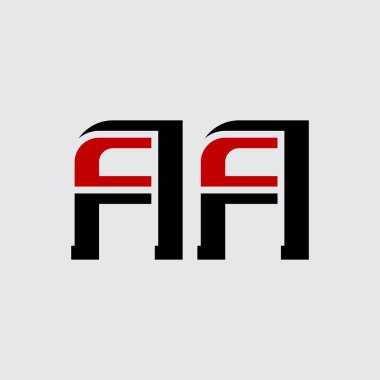 Şirketiniz için harf içeren logo, basitçe vektör illüstrasyonu 