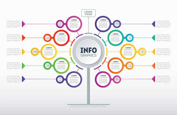 Gráficos Información Vectorial Segundo Plano Para Sus Presentaciones Comerciales — Vector de stock