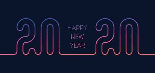 2020 Щасливий Новий Рік Векторні Ілюстрації — стоковий вектор
