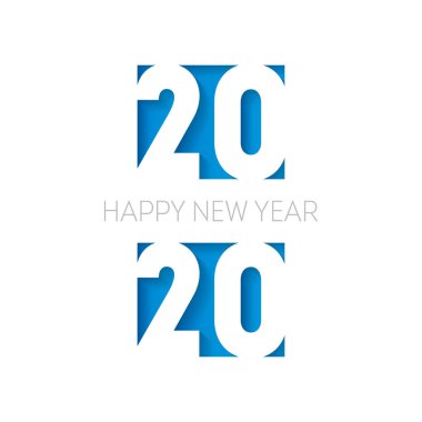 2020 Happy New Year vektör illüstrasyon