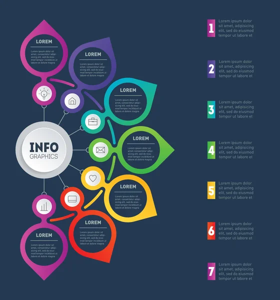 Infografika Czasu Drzewo Rozwoju Rozwoju Biznesu Linia Czasowa Tendencji Trendów — Wektor stockowy