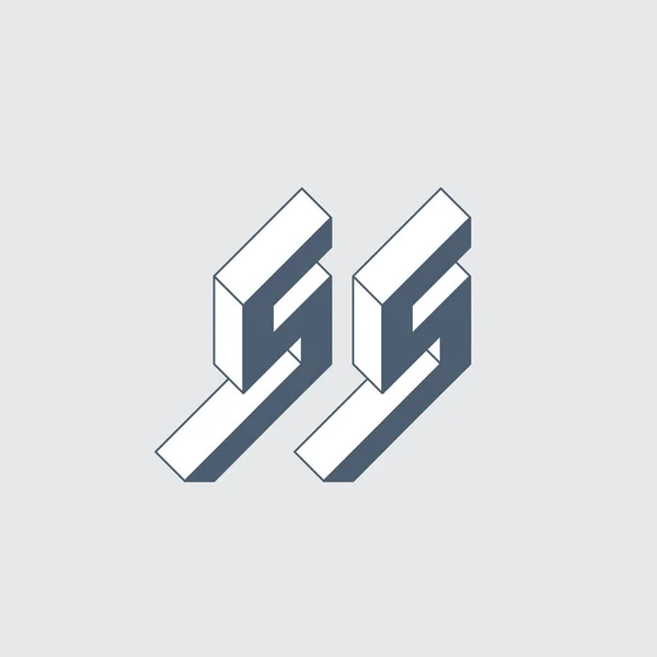 S文字であなたの会社のためのロゴ 単にベクトルイラスト — ストックベクタ